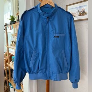 Members Only Blue Classic Bomber Jacket // L